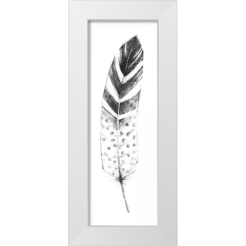 Spirit Feather VII White Modern Wood Framed Art Print by Tillmon, Avery