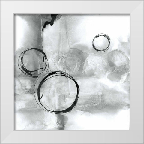 Full Circle I Gray White Modern Wood Framed Art Print by Paschke, Chris