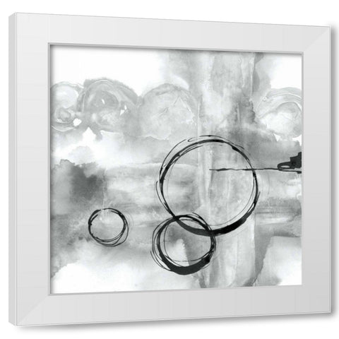 Full Circle II Gray White Modern Wood Framed Art Print by Paschke, Chris