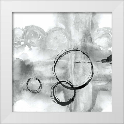 Full Circle II Gray White Modern Wood Framed Art Print by Paschke, Chris