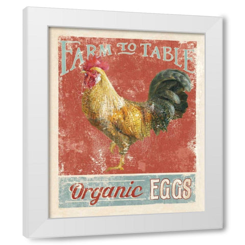 Farm Nostalgia V White Modern Wood Framed Art Print by Nai, Danhui