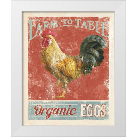 Farm Nostalgia V White Modern Wood Framed Art Print by Nai, Danhui