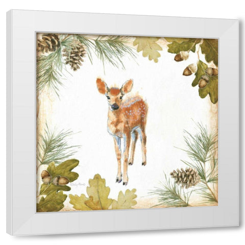 Into the Woods III on White Border White Modern Wood Framed Art Print by Adams, Emily