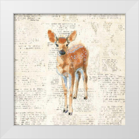 Into the Woods III no Border White Modern Wood Framed Art Print by Adams, Emily
