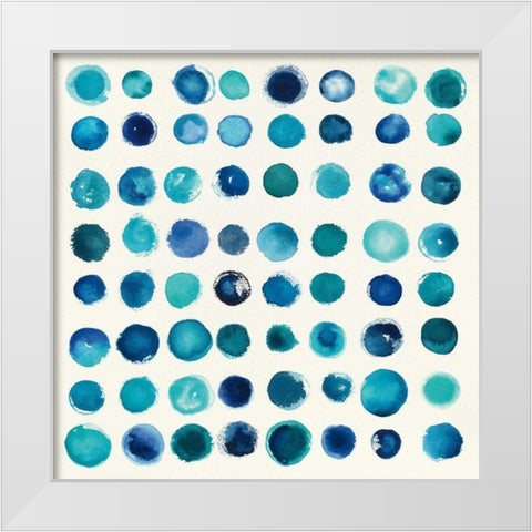 Spot of Rain White Modern Wood Framed Art Print by Novak, Shirley
