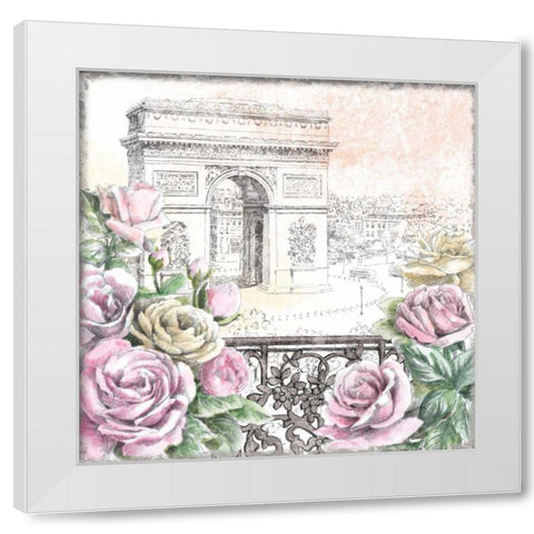 Paris Roses V White Modern Wood Framed Art Print by Grove, Beth