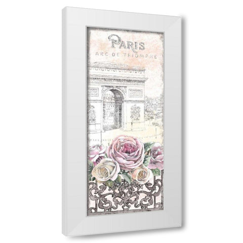 Paris Roses Panel VII White Modern Wood Framed Art Print by Grove, Beth