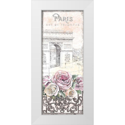 Paris Roses Panel VII White Modern Wood Framed Art Print by Grove, Beth