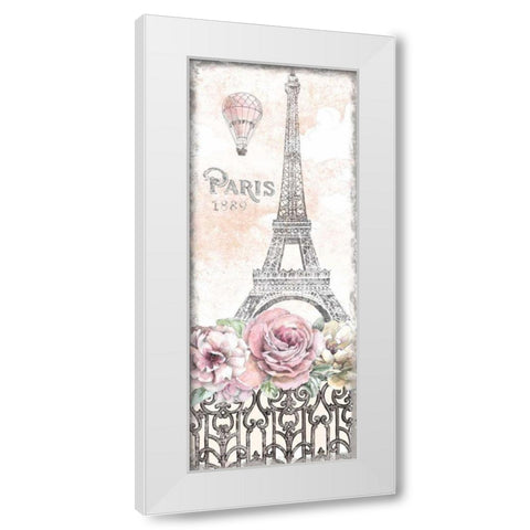 Paris Roses Panel VIII White Modern Wood Framed Art Print by Grove, Beth