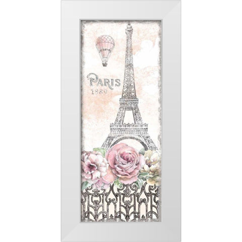 Paris Roses Panel VIII White Modern Wood Framed Art Print by Grove, Beth