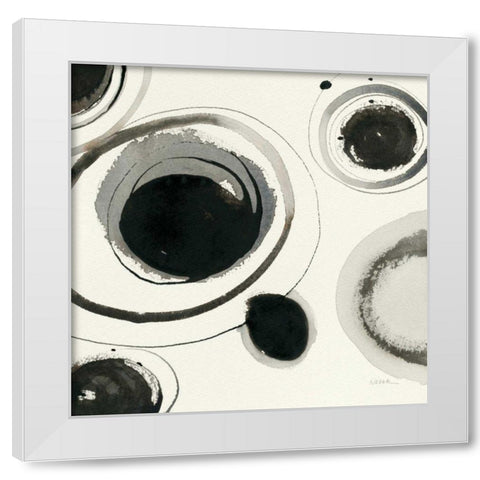 Planetary I White Modern Wood Framed Art Print by Novak, Shirley