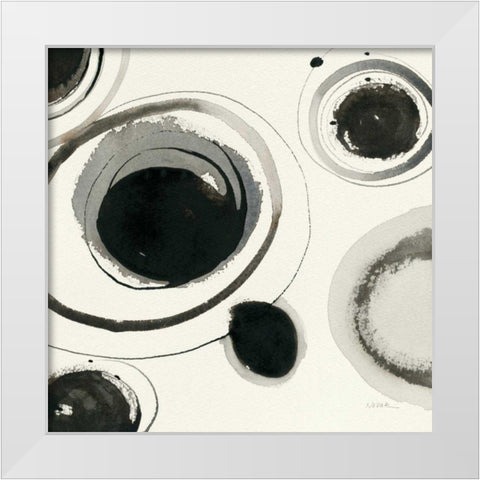 Planetary I White Modern Wood Framed Art Print by Novak, Shirley