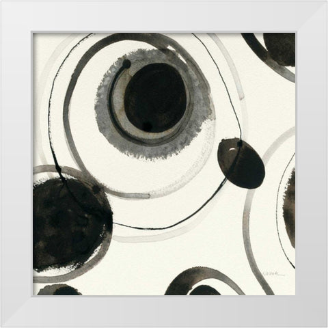 Planetary II White Modern Wood Framed Art Print by Novak, Shirley