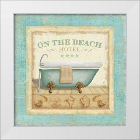 Beach Hotel I White Modern Wood Framed Art Print by Brissonnet, Daphne