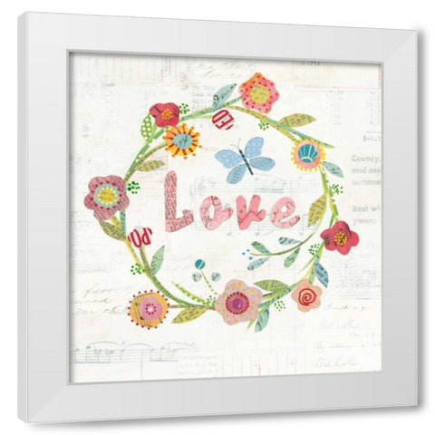 Wreath Inspiration I White Modern Wood Framed Art Print by Prahl, Courtney