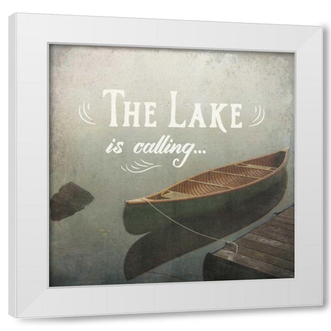 Calm Waters II no Triangles White Modern Wood Framed Art Print by Aiken, Jess