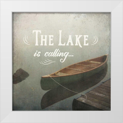 Calm Waters II no Triangles White Modern Wood Framed Art Print by Aiken, Jess