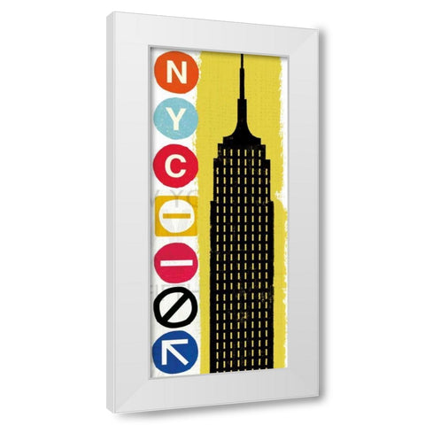 New York City Life Empire White Modern Wood Framed Art Print by Mullan, Michael