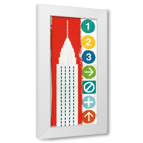 New York City Life Chrysler White Modern Wood Framed Art Print by Mullan, Michael