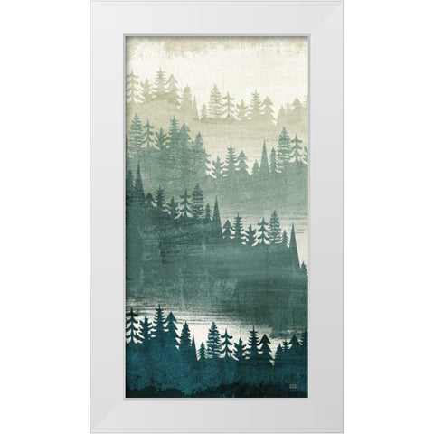 Mountainscape Panel I White Modern Wood Framed Art Print by Mullan, Michael