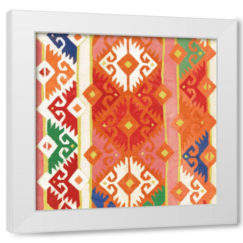 Southwest Pattern II Bright White Modern Wood Framed Art Print by Hristova, Albena
