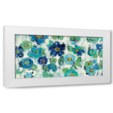 Blue Eyes I White Modern Wood Framed Art Print by Vassileva, Silvia