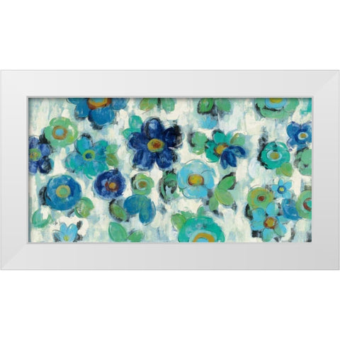 Blue Eyes I White Modern Wood Framed Art Print by Vassileva, Silvia