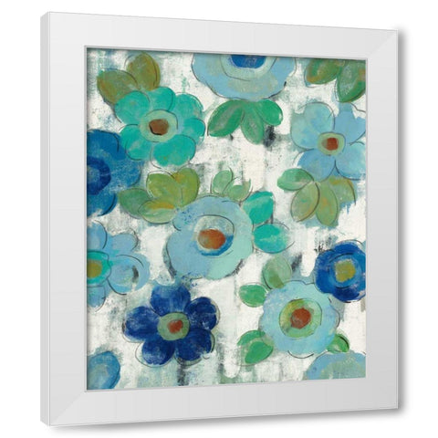 Blue Eyes III White Modern Wood Framed Art Print by Vassileva, Silvia