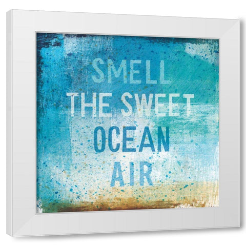 Beachscape Abstract II White Modern Wood Framed Art Print by Mullan, Michael