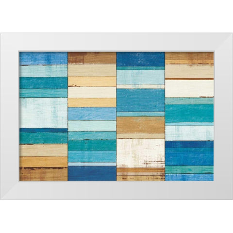 Beachscape I White Modern Wood Framed Art Print by Mullan, Michael