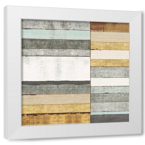 Beachscape II Gold Neutral White Modern Wood Framed Art Print by Mullan, Michael