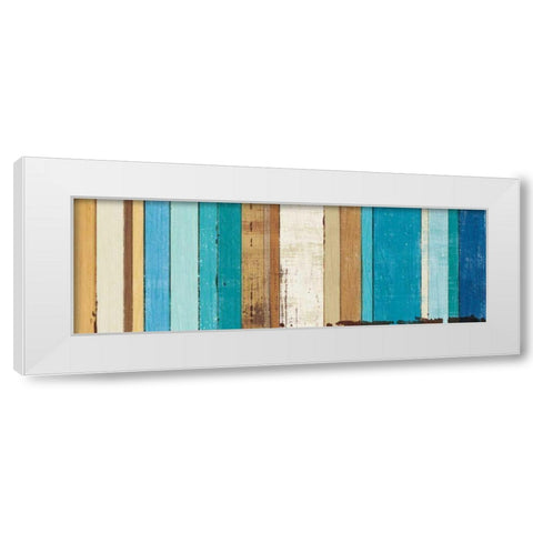 Beachscape VIII White Modern Wood Framed Art Print by Mullan, Michael