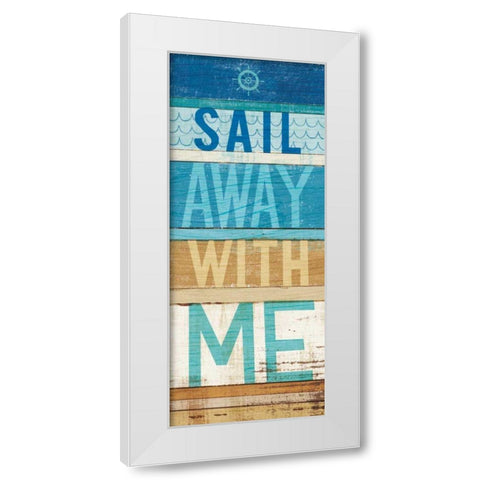 Beachscape Inspiration III White Modern Wood Framed Art Print by Mullan, Michael