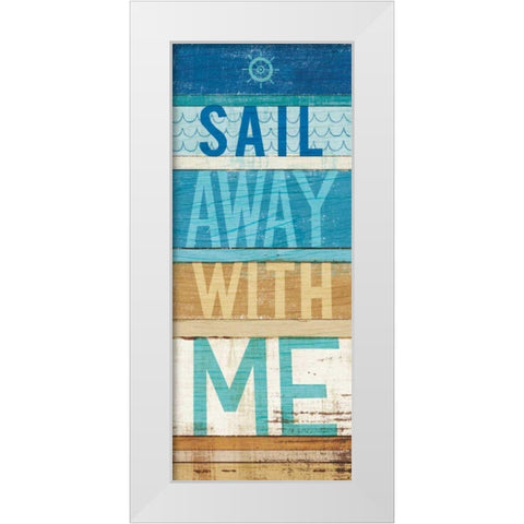 Beachscape Inspiration III White Modern Wood Framed Art Print by Mullan, Michael