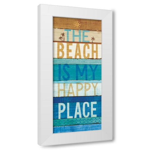 Beachscape Inspiration IV White Modern Wood Framed Art Print by Mullan, Michael