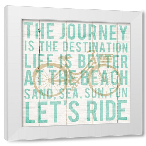 Bon Voyage Cruiser I White Modern Wood Framed Art Print by Mullan, Michael
