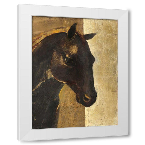Trojan Horse I Gold White Modern Wood Framed Art Print by Hristova, Albena