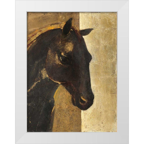 Trojan Horse I Gold White Modern Wood Framed Art Print by Hristova, Albena