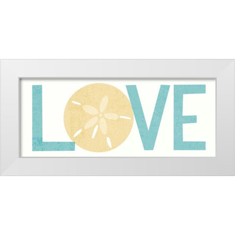 Under Sea Treasures Love White Modern Wood Framed Art Print by Mullan, Michael