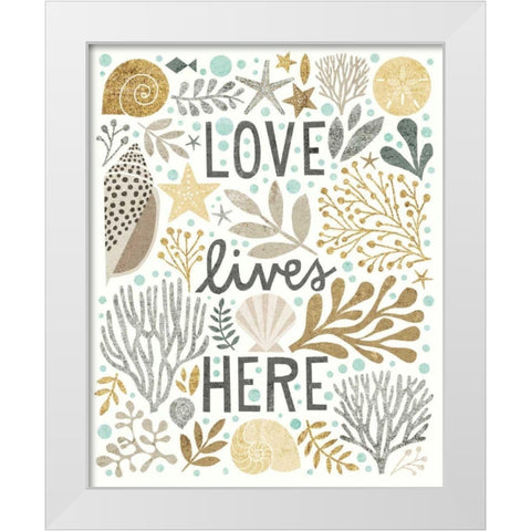 Under Sea Treasures II Gold Neutral White Modern Wood Framed Art Print by Mullan, Michael