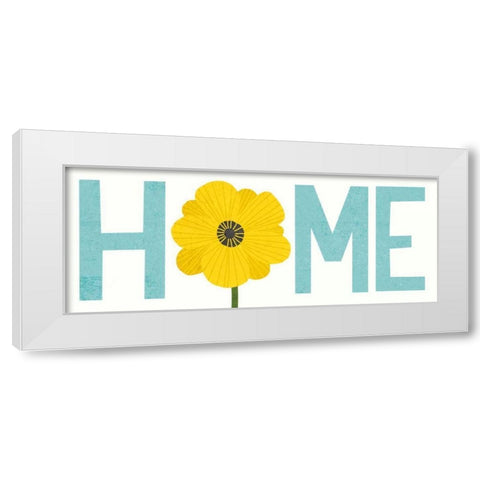 Seaside Bouquet Home White Modern Wood Framed Art Print by Mullan, Michael