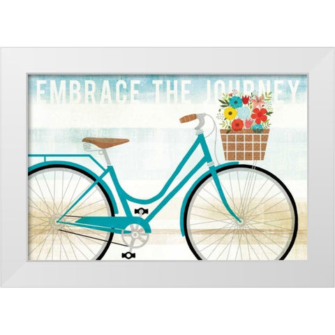 Beach Cruiser Hers I White Modern Wood Framed Art Print by Mullan, Michael