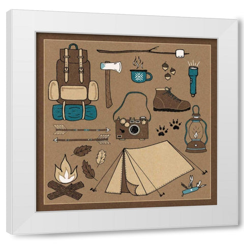 The Great Outdoors V White Modern Wood Framed Art Print by Marshall, Laura