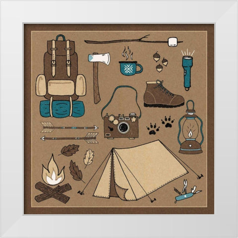 The Great Outdoors V White Modern Wood Framed Art Print by Marshall, Laura