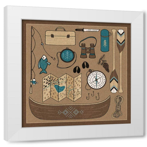 The Great Outdoors VI White Modern Wood Framed Art Print by Marshall, Laura