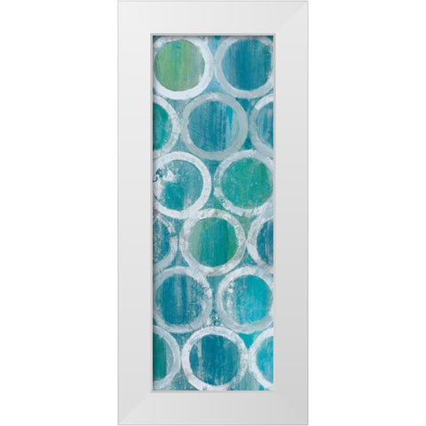 Stack of Tubes Blue II White Modern Wood Framed Art Print by Hristova, Albena