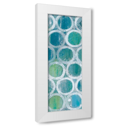 Stack of Tubes Blue III White Modern Wood Framed Art Print by Hristova, Albena