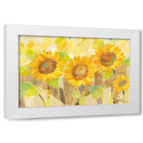 Turn to the Sun White Modern Wood Framed Art Print by Hristova, Albena