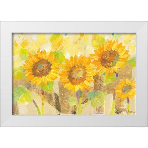 Turn to the Sun White Modern Wood Framed Art Print by Hristova, Albena
