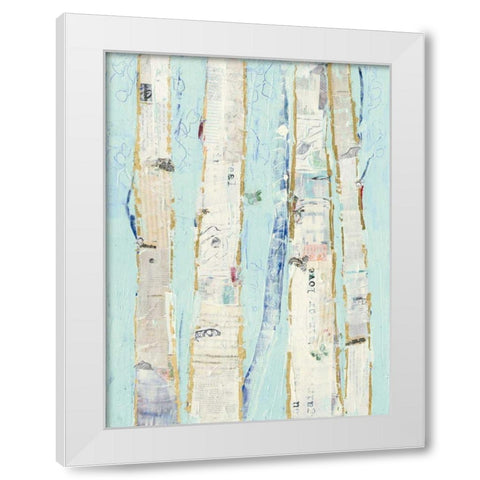Far From Blue I White Modern Wood Framed Art Print by Day, Kellie